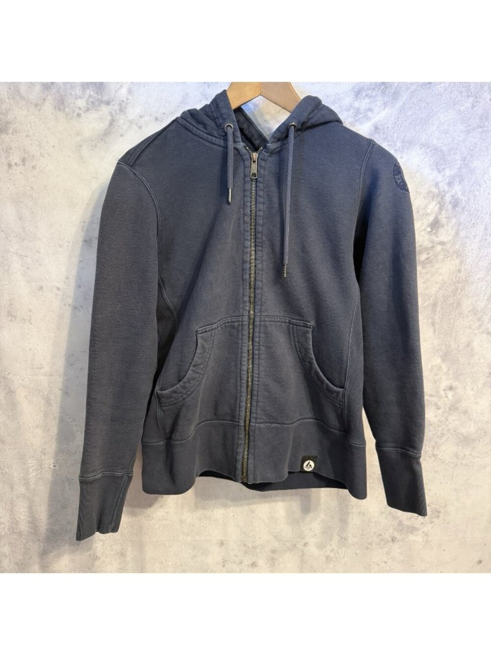 American Giant Sportswear Hoodie Sweatshirt Womens Navy Blue Zip Medium USA